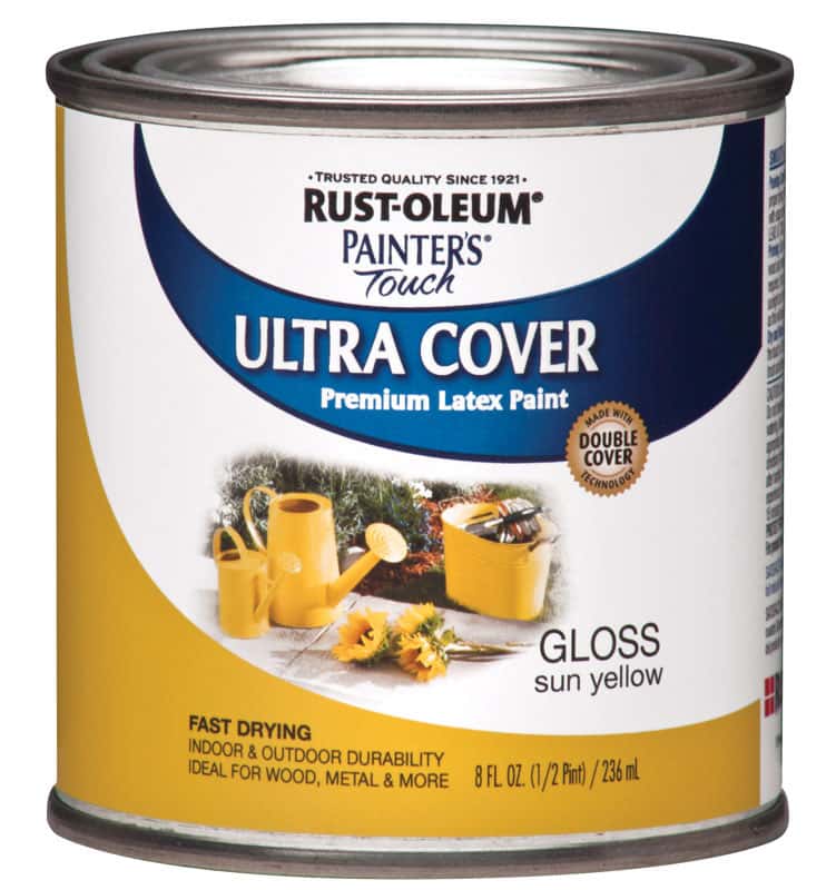 RustOleum Painters Touch Ultra Cover Gloss Sun Yellow WaterBased