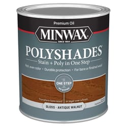 Minwax PolyShades Semi-Transparent Gloss Antique Walnut Oil-Based Polyurethane Stain/Polyurethane Fi