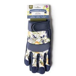 Seed and Sprout L/XL Neoprene Lemon Grove Navy Gardening Gloves