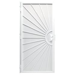 Precision 81-3/4 in. H X 36 in. W Del Sol White Steel Security Door