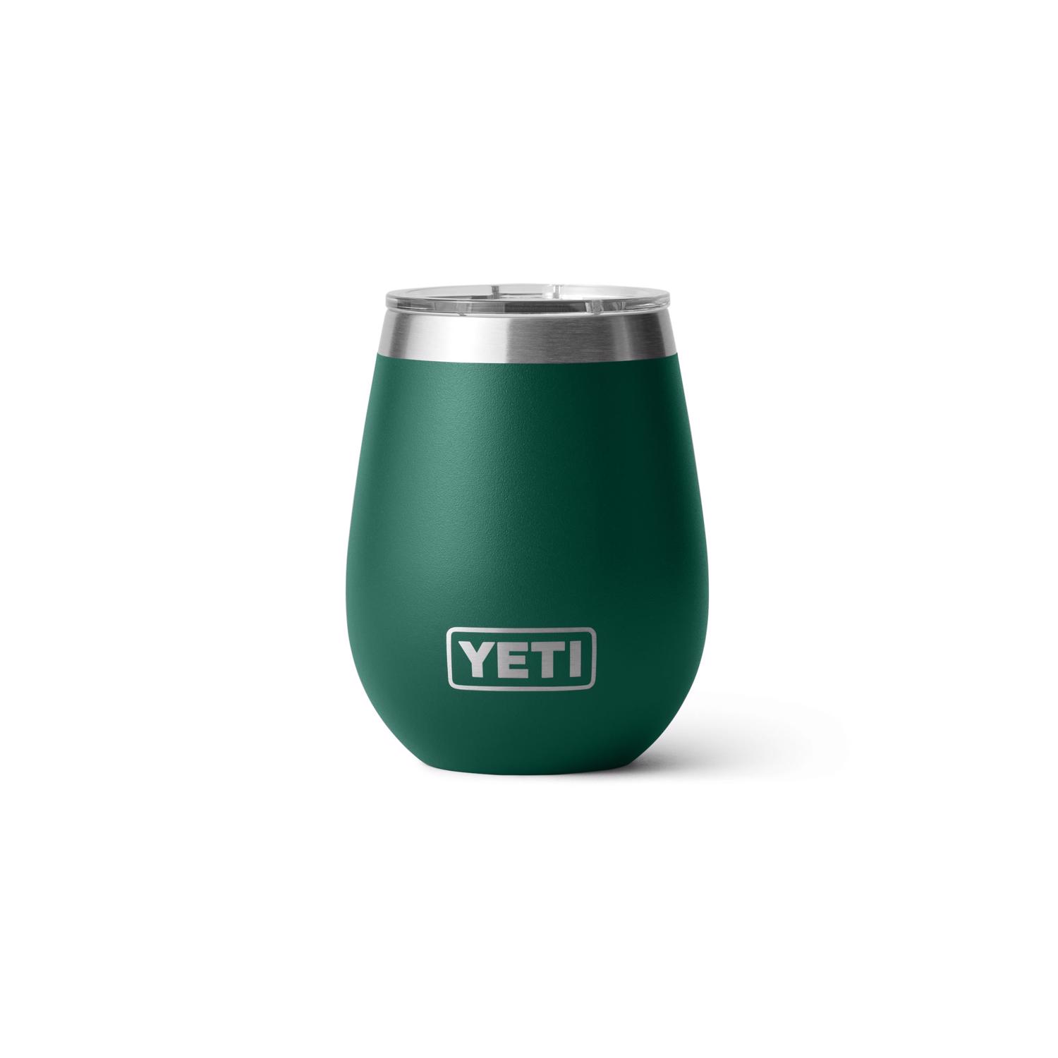 YETI Rambler 10 oz Black Forest Green BPA Free Wine Tumbler with MagSlider Lid