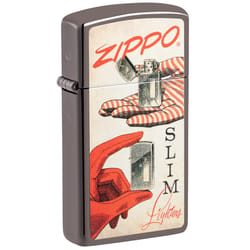 Zippo Silver Slim Lighter 2 oz 1 pk