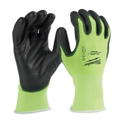 Milwaukee Cut Level 1 Polyurethane Dipped Gloves High-Vis Green XL 1 pair
