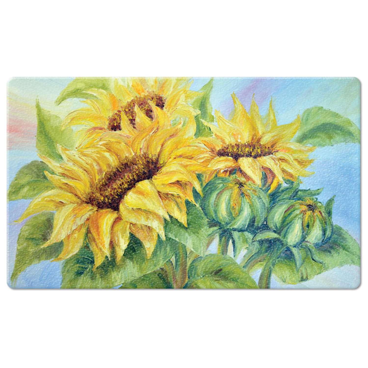 Americo Home Eversoft 30 in. L X 18 in. W Multicolored Sunflower