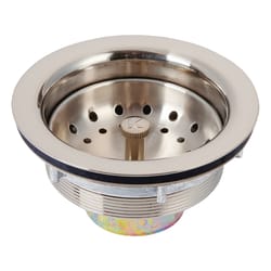 Ace 3-1/2 in. D Brushed Nickel Brass Sink Strainer Silver