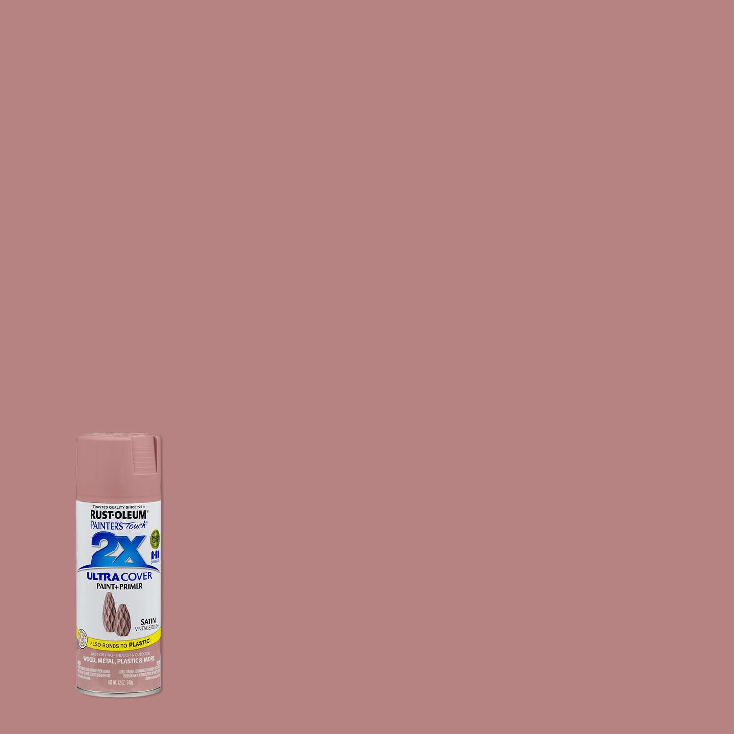 RustOleum Painter's Touch 2X Ultra Cover Satin Vintage Blush Spray Paint 12 oz. Ace Hardware