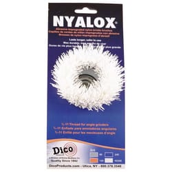 Dico Nyalox 3 in. D X 5/8-11 in. X 1/4 in. D Crimped Nylon Mandrel Mounted Cup Brush 12500 rpm 1 pc