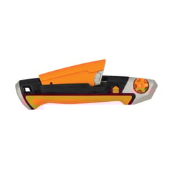 Fiskars Pro 6.5 in. Retractable Snap-Off Utility Knife Black/Orange/Silver 1 pk
