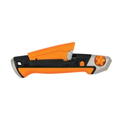 Fiskars Pro 6.5 in. Retractable Snap-Off Utility Knife Black/Orange/Silver 1 pk