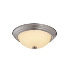 Design House Travis 4.9 in. H X 13.1 in. W X 13.1 in. L Satin Nickel Ceiling Fixture