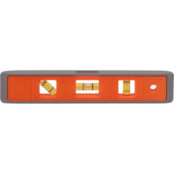 Johnson Structo-Cast 9 in. Plastic Magnetic Torpedo Level 3 vial