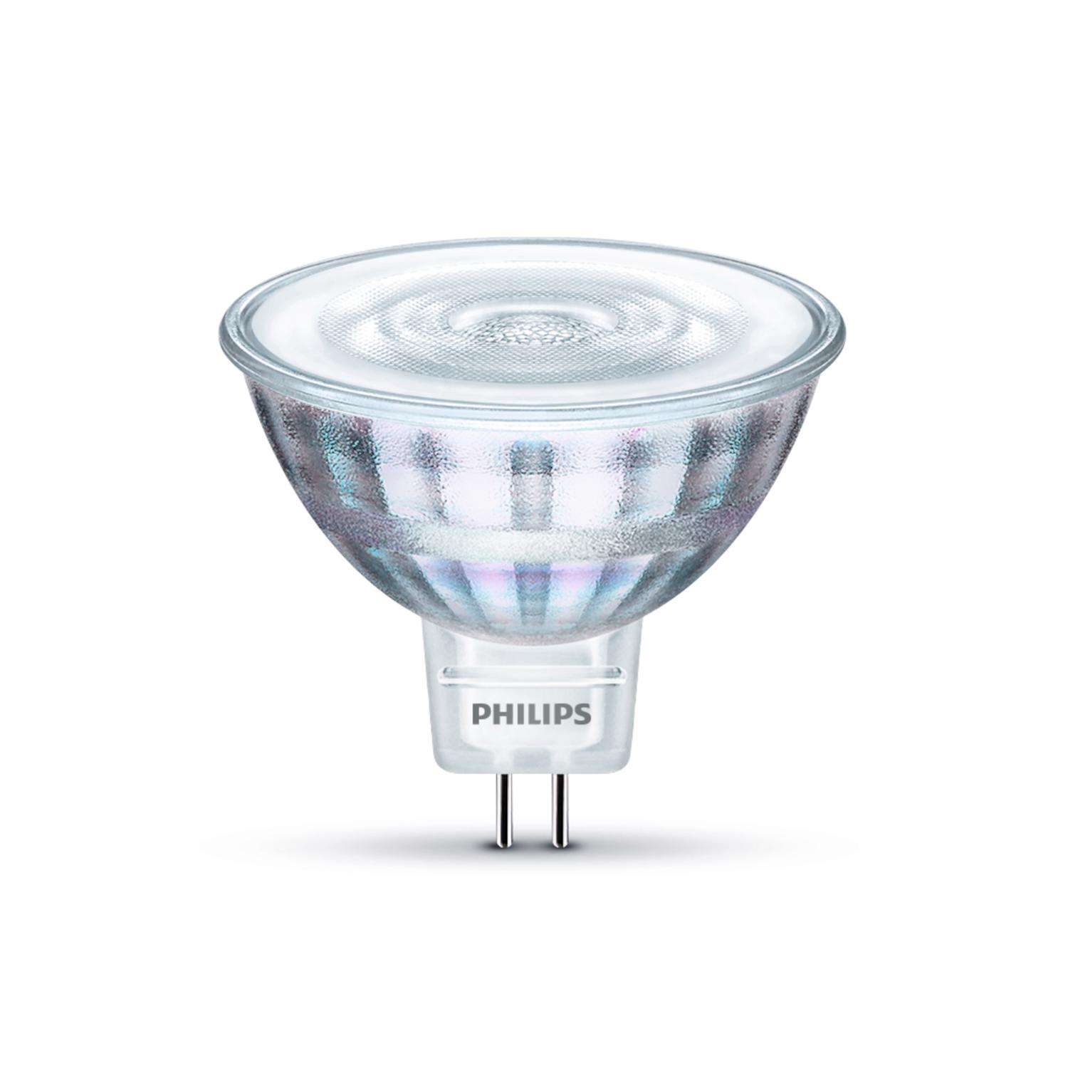 Philips MR16 GU5.3 LED Floodlight Bulb Bright White 50W Equivalence Pack of 3