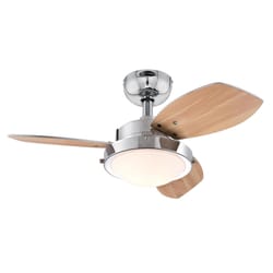Westinghouse Wengue 30 in. Chrome Brown LED Indoor Ceiling Fan