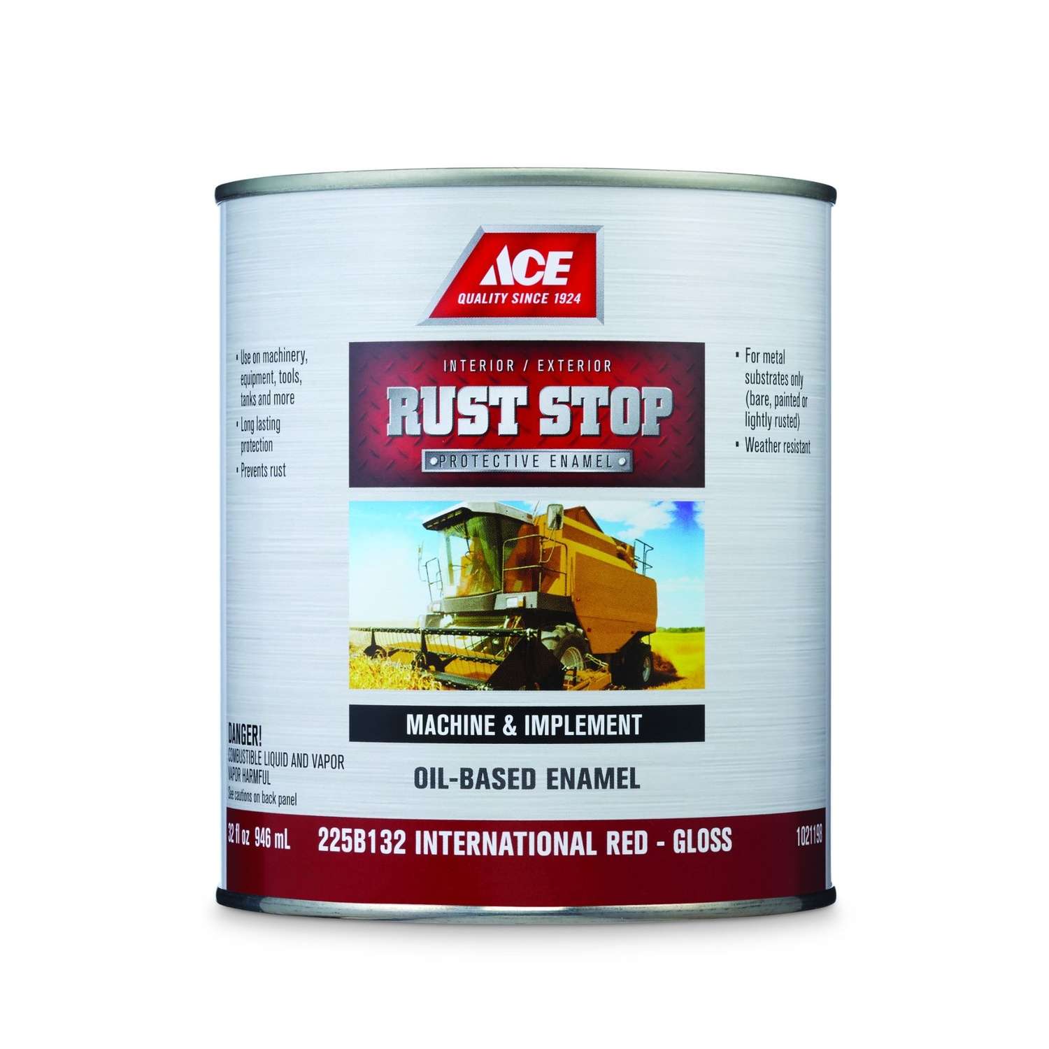 Ace Rust Stop Indoor / Outdoor Gloss International Red OilBased Enamel