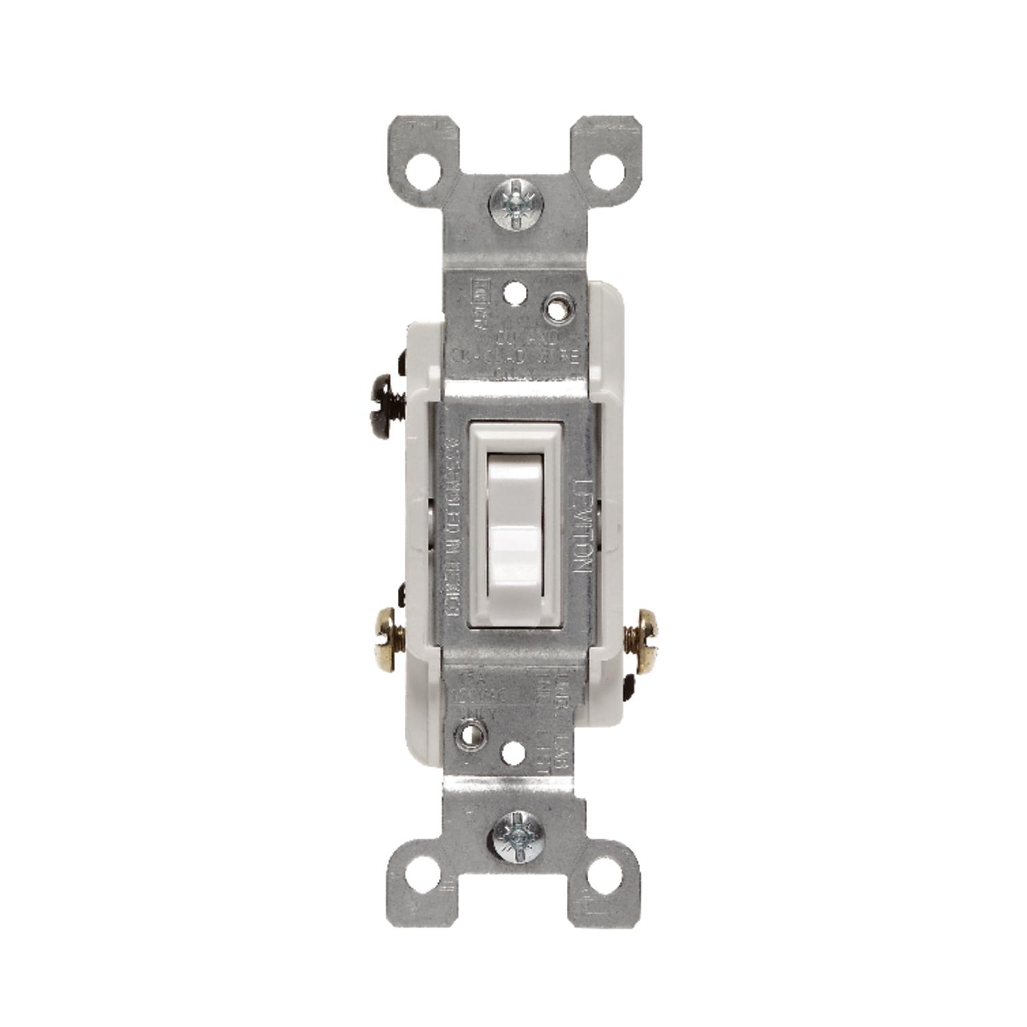 UPC 078477140208 product image for Leviton White 3-Way Toggle Switch (01453-WCP) | upcitemdb.com