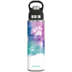 Tervis 24 oz Paw Prints Multicolored BPA Free Insulated Bottle