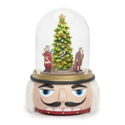 Roman Glitter Dome LED Multicolored Nutcracker Table Decor 9.6 in.