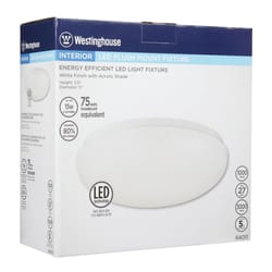 Westinghouse 3.5 in. H X 11 in. W X 11 in. L White Ceiling Light