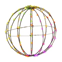 Living Accents Silver Iron 12 in. H X 12 in. L X 12 in. W RGBW Sphere Outdoor Decoration
