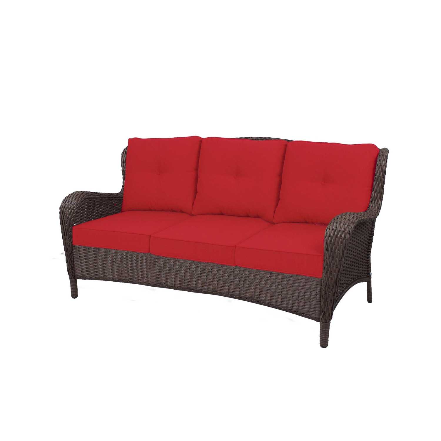 Living Accents 3 Brown Steel Cedarbrook Sofa Red Ace 