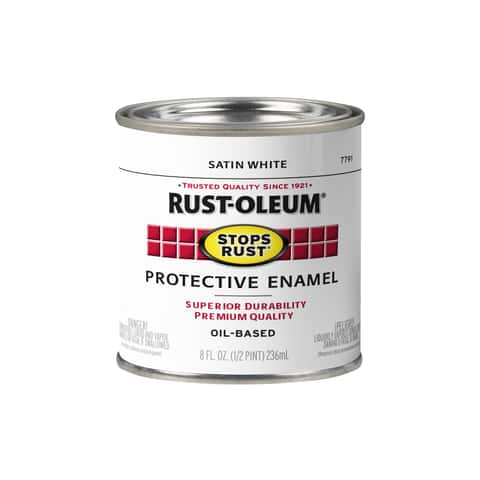 911040-3 Rust-Oleum Interior/Exterior Paint: For Metal/Wood, White, 1 gal  Size, Oil, Less Than 450g/L, High Gloss