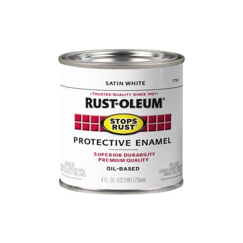 Rust-Oleum Stops Rust Indoor and Outdoor Satin White Oil-Based Protective  Paint 0.5 pt - Ace Hardware