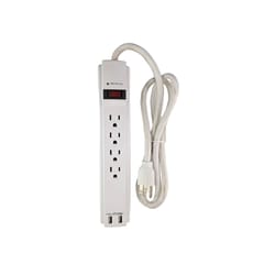 Fabcordz 4 ft. L 4 outlets Surge Protector White 990 J