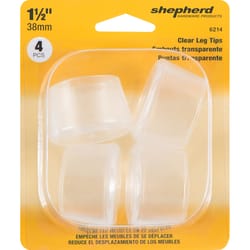 Shepherd Hardware Thermoplastic Ethylene Leg Tip Clear Round 1-1/2 in. W 1 pk