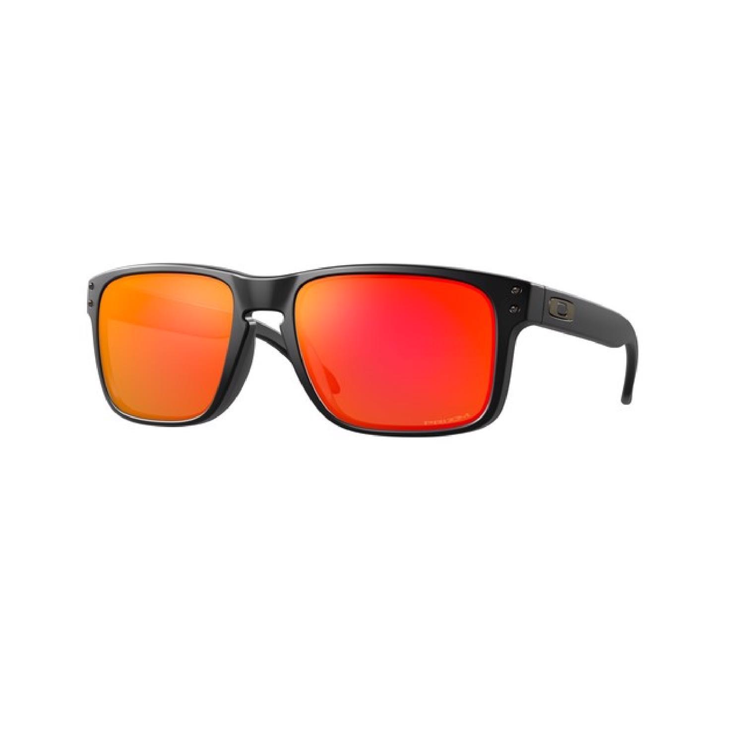 Photos - Wrist Watch Oakley Holbrook Unisex Matte Black Frame Orange Lens Sunglasses OO9102-E25 