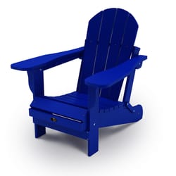 Leisure Line Blue HDPE Frame Adirondack Chair