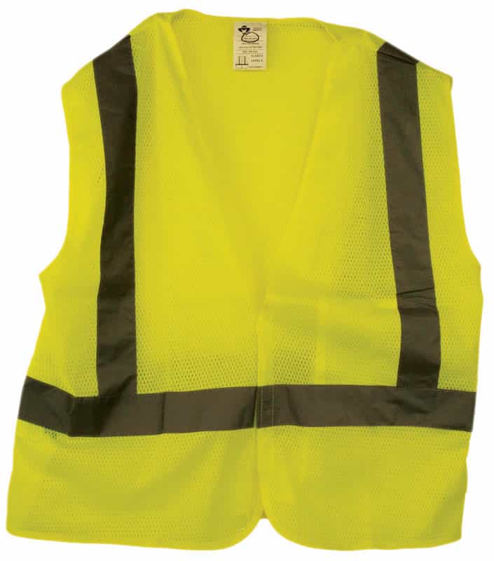 CH Hanson Reflective Polyester Mesh Safety Vest Green One Size Fits All