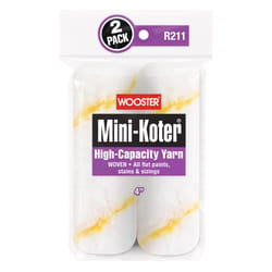 Wooster Mini-Koter Yarn 4 in. W Mini Paint Roller Cover 2 pk