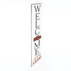 P Graham Dunn Multicolored Wood 47 in. H X 10.5 in. L X 0.75 in. W Welcome to Our Farm Porch Sign