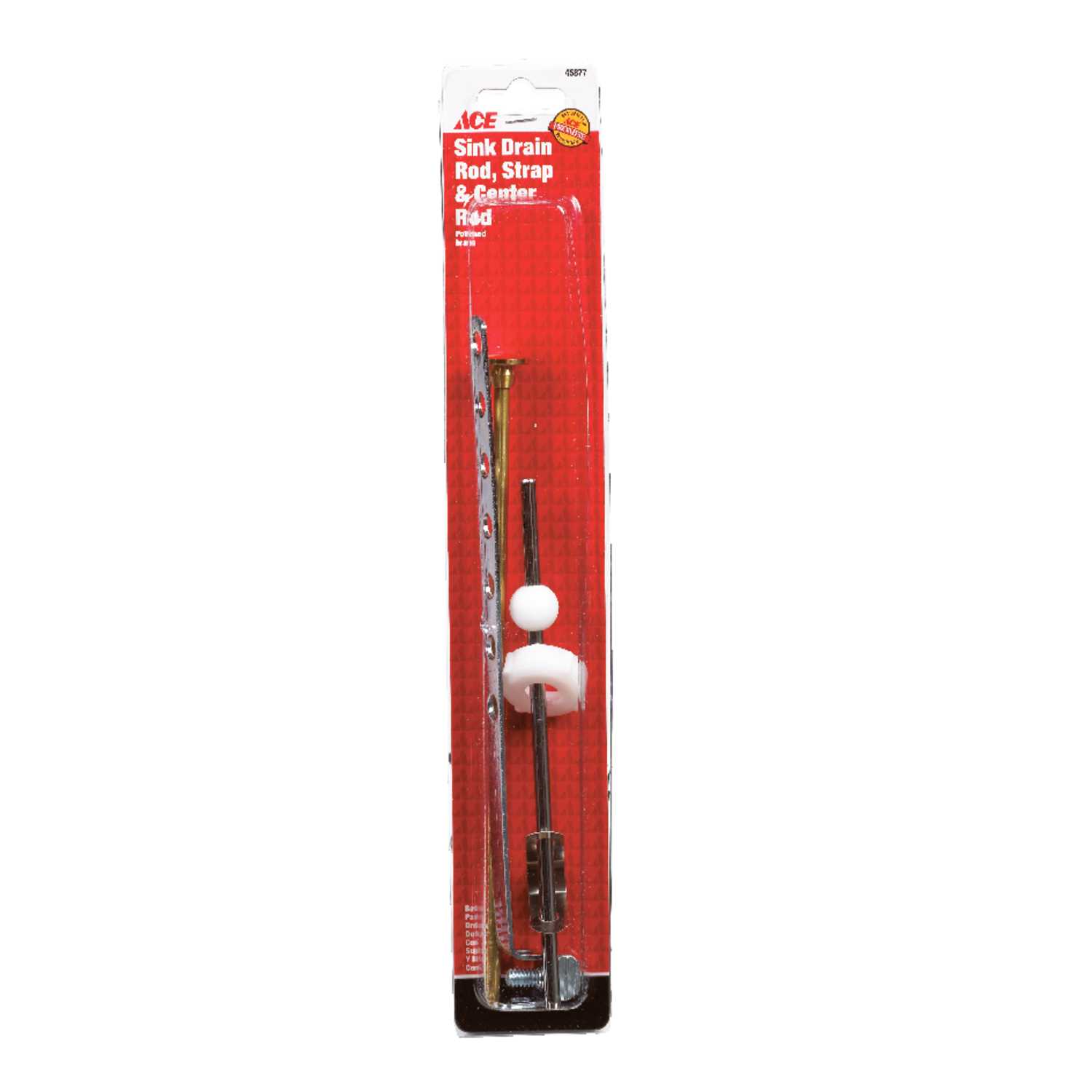 Ace N A Dia Brushed Brass Sink Drain Rod and Strap Ace Ace N A Dia Brushed Brass Sink Drain Rod and Strap Ace