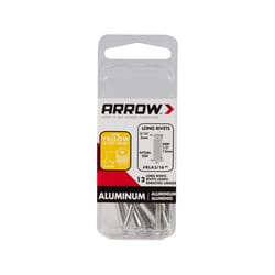 Arrow 3/16 in. D X 1/2 in. Aluminum Long Rivets Silver 12 pk