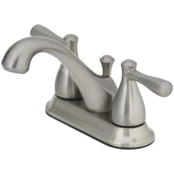 OakBrook Brushed Nickel Modern Two-Handle Bathroom Sink Faucet 4 in.