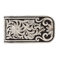 Montana Silversmiths Tooled Leather Pattern Money Clip 1 pk