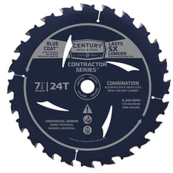 Century Drill & Tool 7-1/4 in. D Carbide Tipped Combination Saw Blade 24 teeth 1 pc