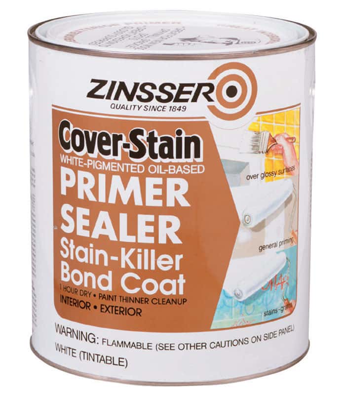 Zinsser Cover Stain White OilBased Alkyd Primer and Sealer 1 qt Ace Hardware