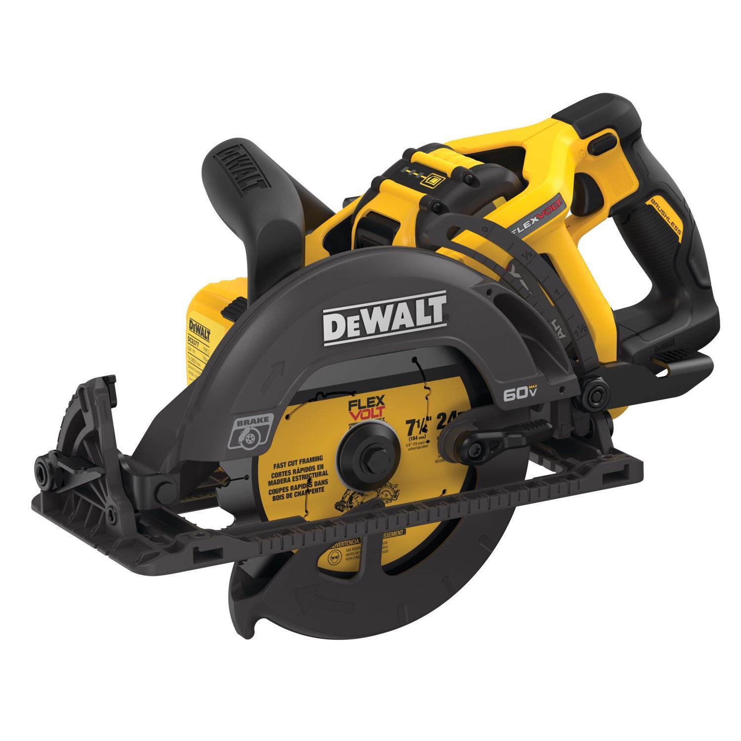 Photos - Power Saw DeWALT 60V MAX 7-1/4 in. Cordless Brushless Worm Drive Circular Saw Kit (B 