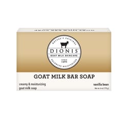 Dionis Goat Milk Vanilla Bean Scent Soap Bar 6 oz 1 pk