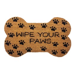 Entryways 18 in. W X 30 in. L Natural Wipe Your Paws Coir Door Mat