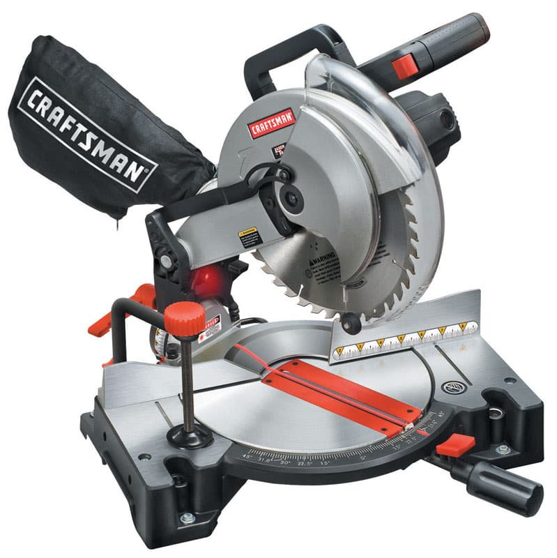 Craftsman 10 In Corded Compound Miter Saw With Laser 120 Volts 15 Amps 4 800 Rpm