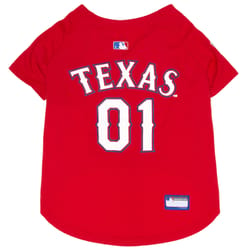 Pets First Team Colors Texas Rangers Dog Jersey Small