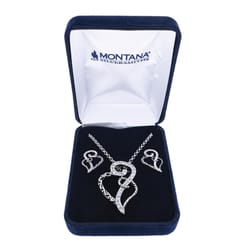 Montana Silversmiths Women's Woven Hearts Black/Silver Jewelry Sets Brass Water Resistant