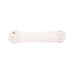 Koch Industries 1/4 in. D X 50 ft. L Natural Solid Braided Cotton Poly Blend Sash Cord