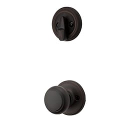 Kwikset Cove Knob Venetian Bronze Inside Trim Handleset 1-3/4 in.