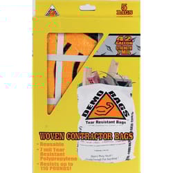 Demo Bags 42 gal No Scent Contractor Bags Flap Tie 5 pk