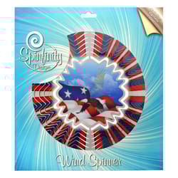 Spinfinity Designs Multi-color Stainless Steel 12 in. Animated Patriotic Large Outdoor Spinner