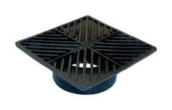 NDS 5-7/8 in. Black Square Polyethylene Drain Grate